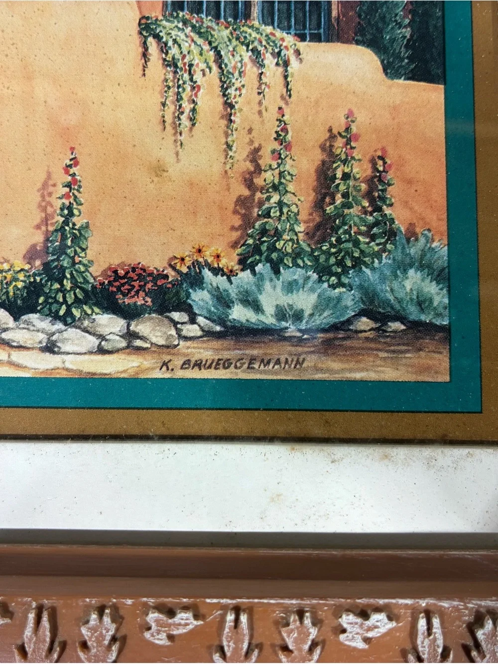 1992 K Brueggemann HOMCO Southwestern Adobe Prints Set 2 Framed Wall Art
